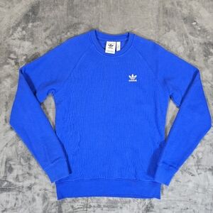 Adidas Originals Trefoil Essential Crewneck Sweatshirt Size Small Blue